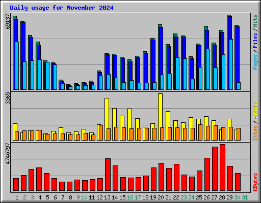 Daily usage for November 2024