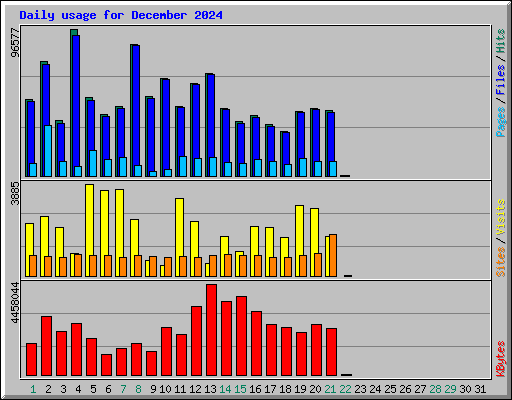 Daily usage for December 2024