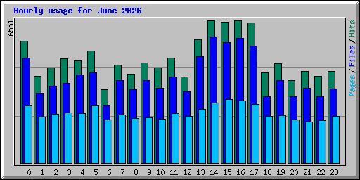 Hourly usage for June 2026