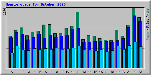 Hourly usage for October 2026